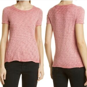 Anthony Thomas Melillo Tee Short Sleeve Slub Knit Cotton Juneberry L NWT